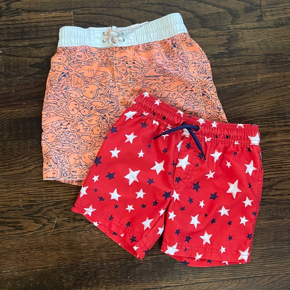 Two pairs of swim trunks in 2T!